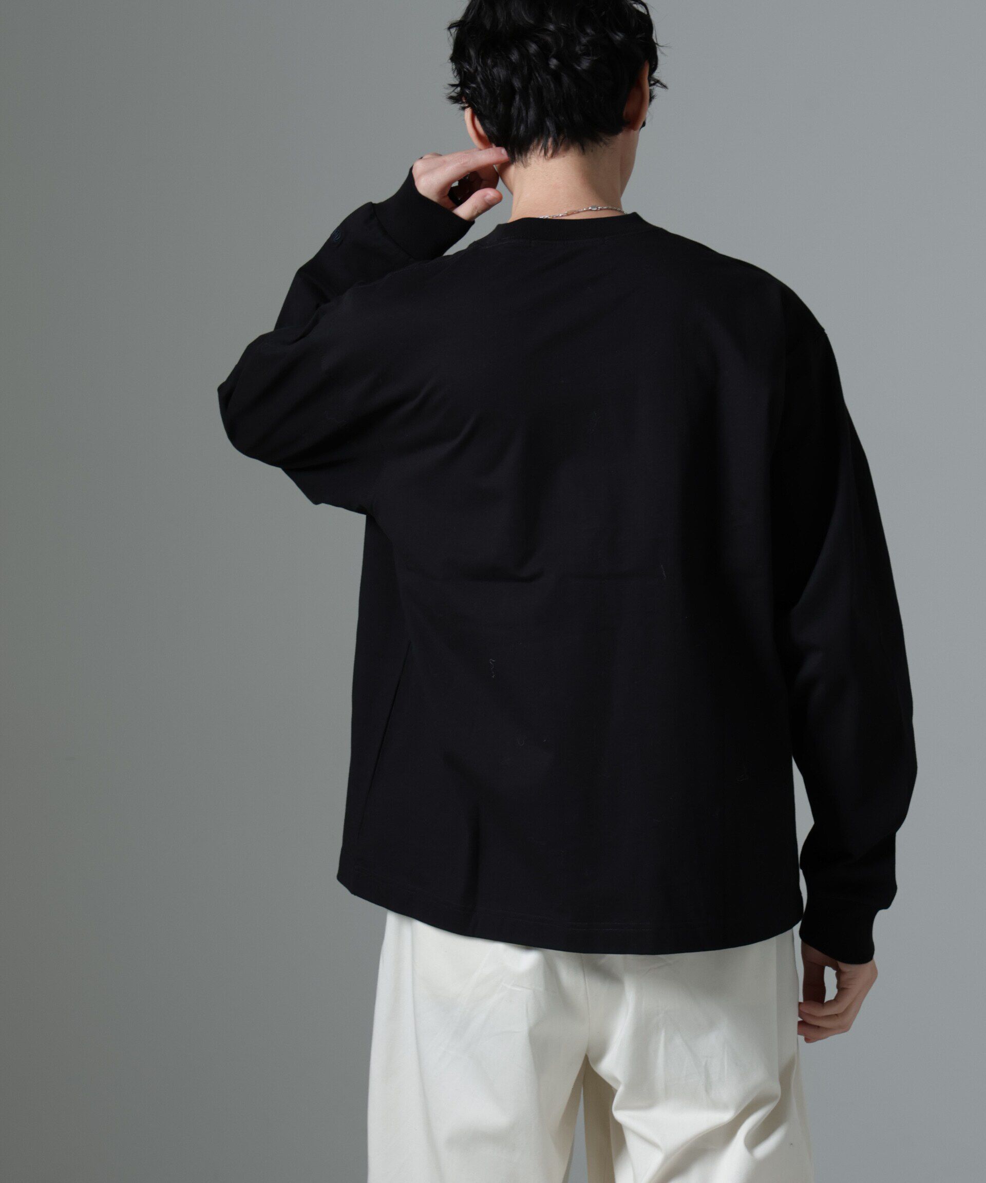 nano･universe「ビッグシルエットワンポイントTシャツ 長袖」|Tシャツ・カットソー|