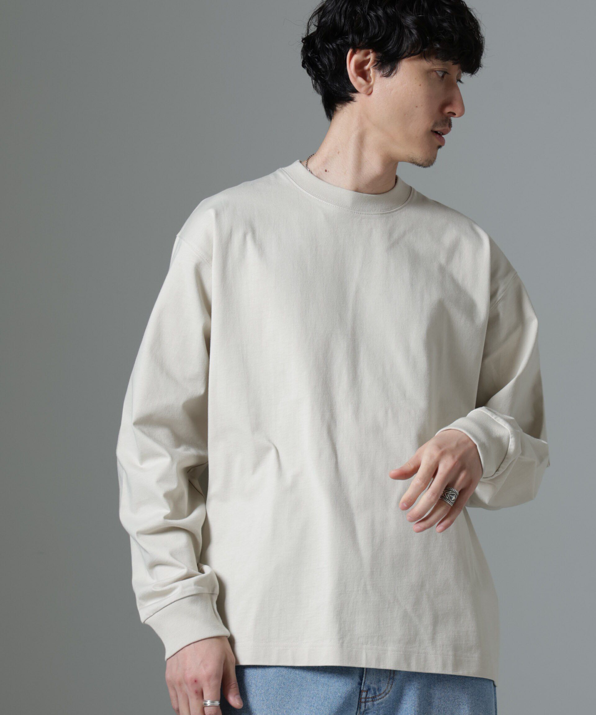 nano･universe「ビッグシルエットワンポイントTシャツ 長袖」|Tシャツ・カットソー|