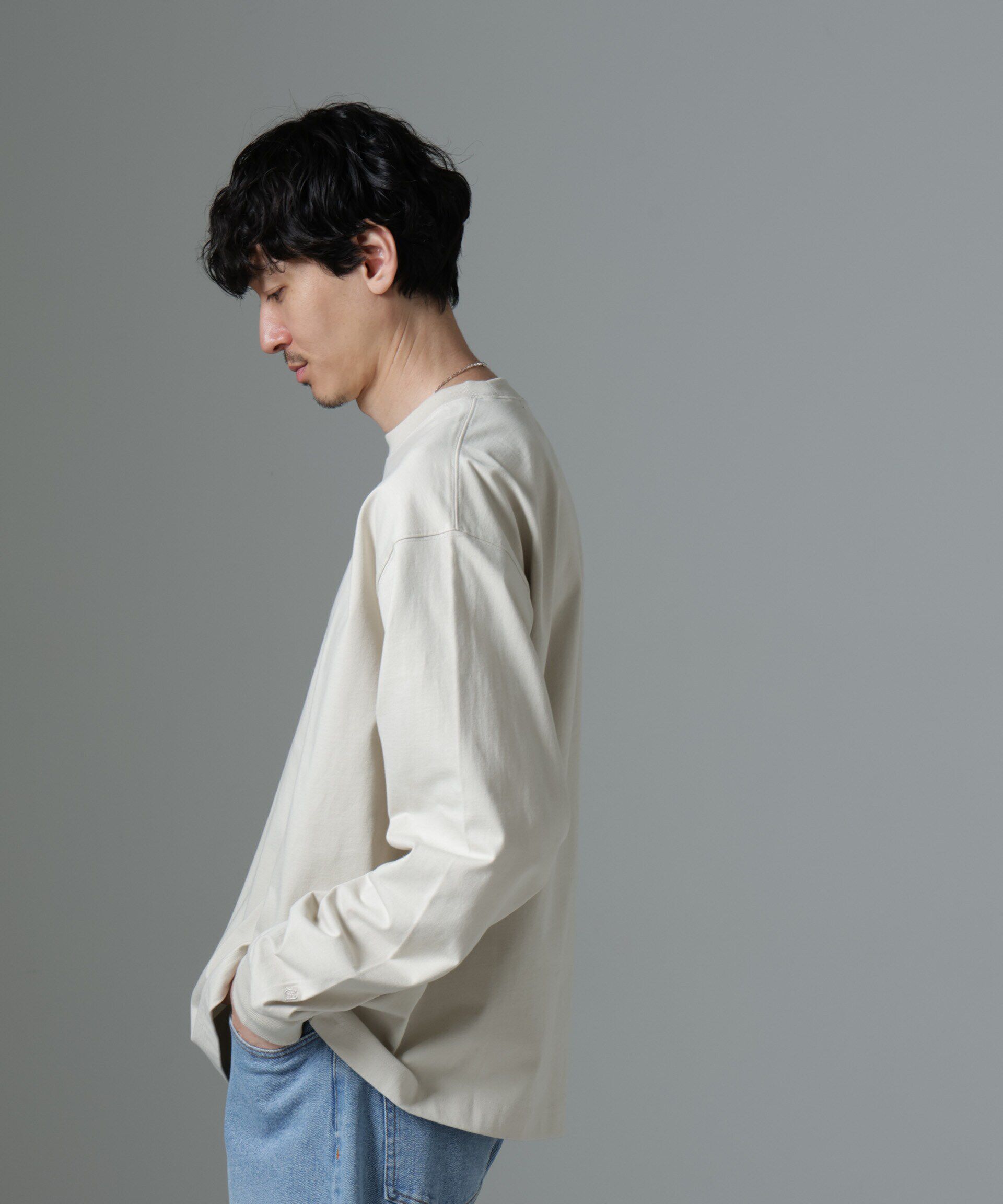 nano･universe「ビッグシルエットワンポイントTシャツ 長袖」|Tシャツ・カットソー|