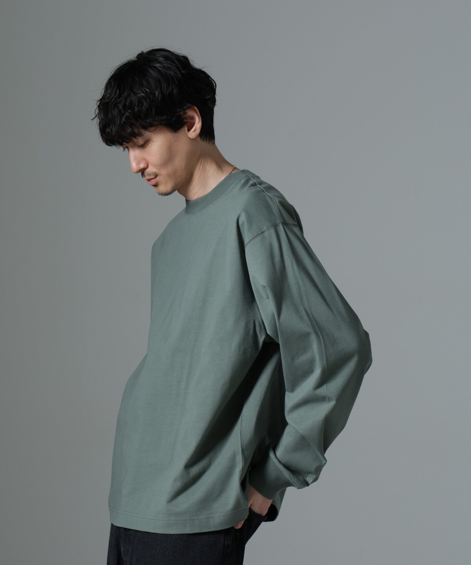 nano･universe「ビッグシルエットワンポイントTシャツ 長袖」|Tシャツ・カットソー|