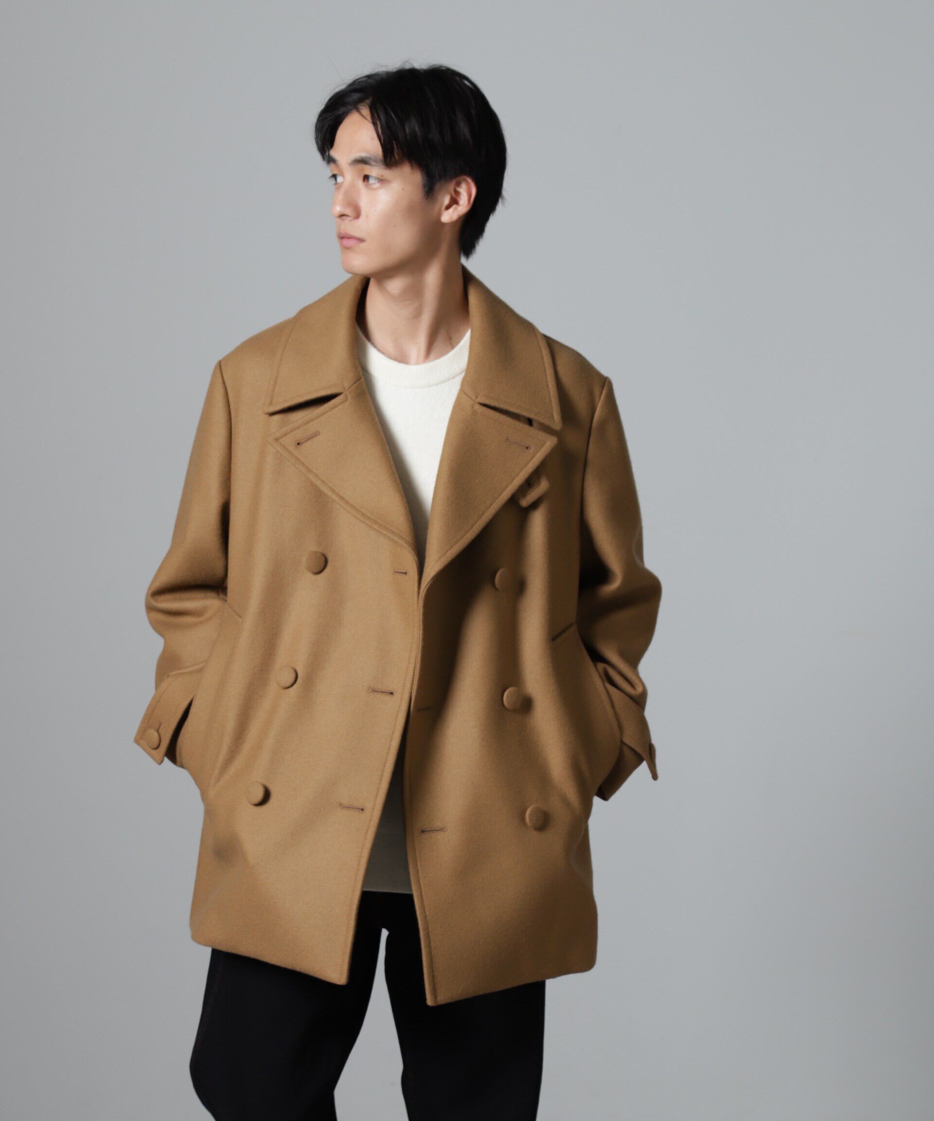 nano･universe「ハードプレスメルトンボルドフィットメルトンピーコート」|その他|