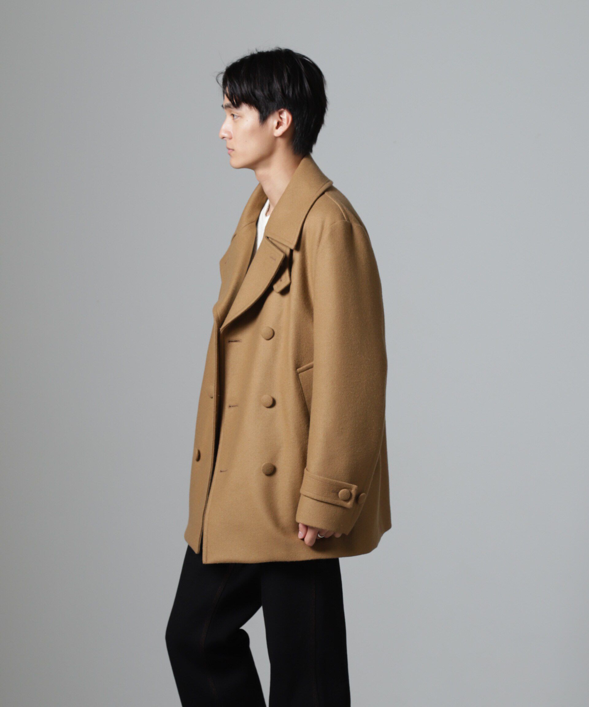 nano･universe「ハードプレスメルトンボルドフィットメルトンピーコート」|その他|