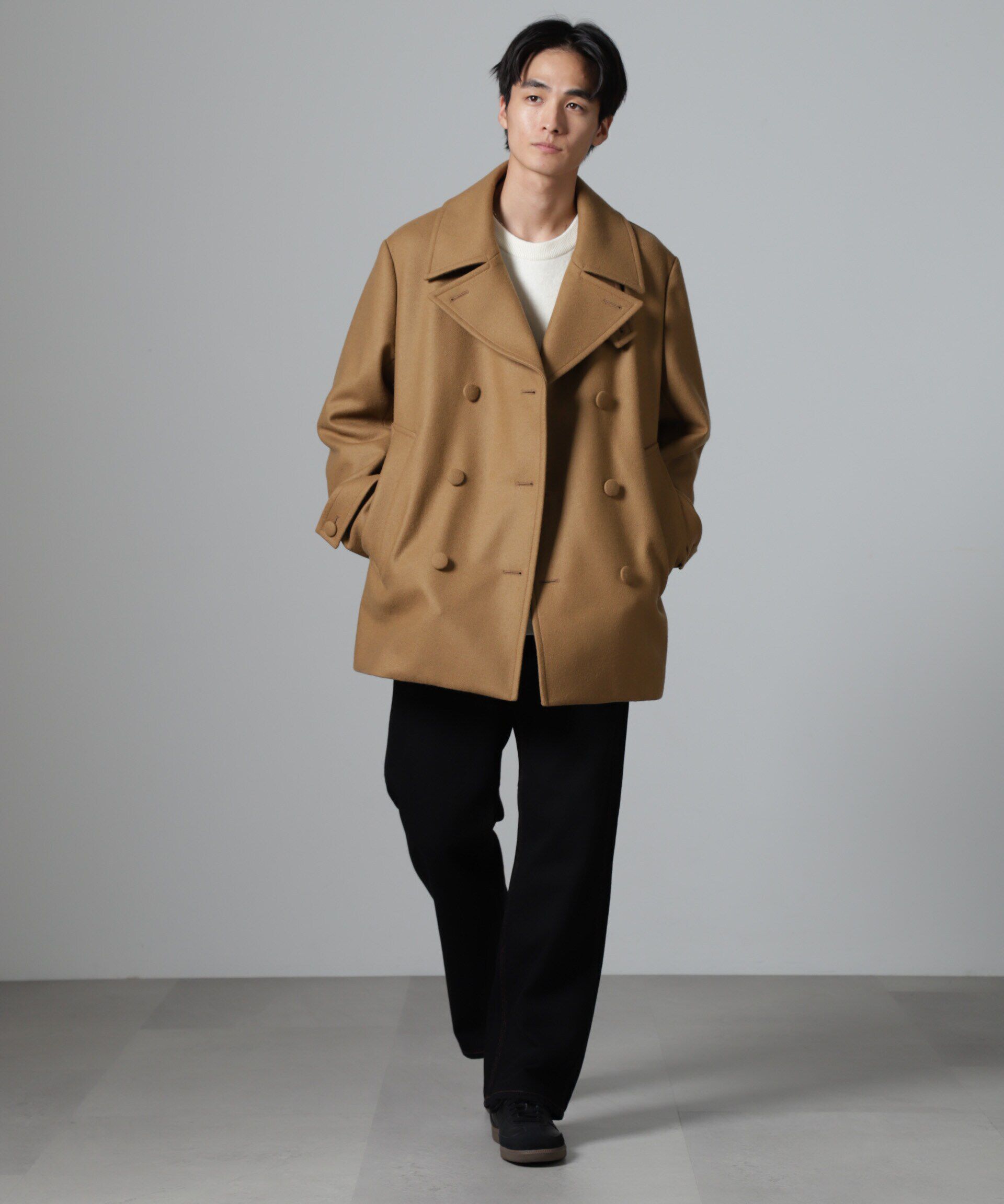 nano･universe「ハードプレスメルトンボルドフィットメルトンピーコート」|その他|