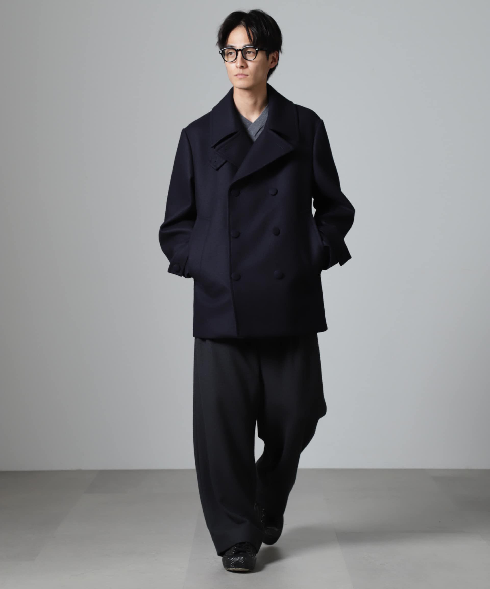 nano･universe「ハードプレスメルトンボルドフィットメルトンピーコート」|その他|