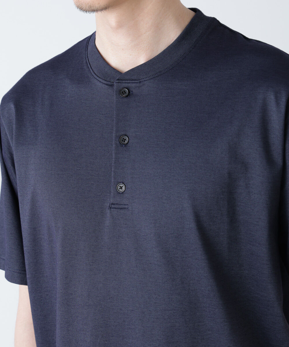 nano･universe「ソラーロライトストレッチヘンリーネックTシャツ（セットアップ可）」|Tシャツ・カットソー|