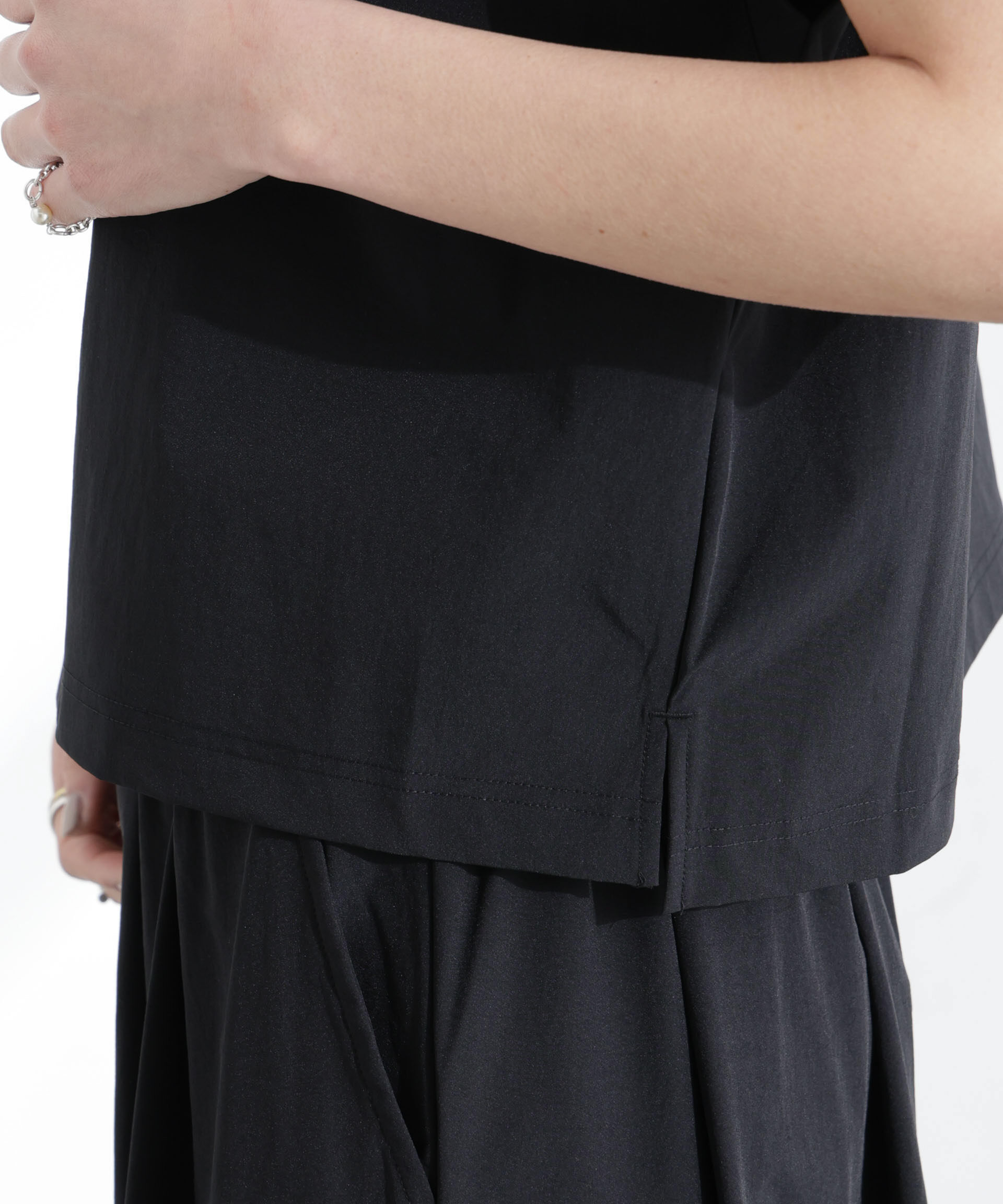 nano･universe「THOUSAND MILE/フレンチスリーブシャツ　ワイドパンツセット」|スーツ|