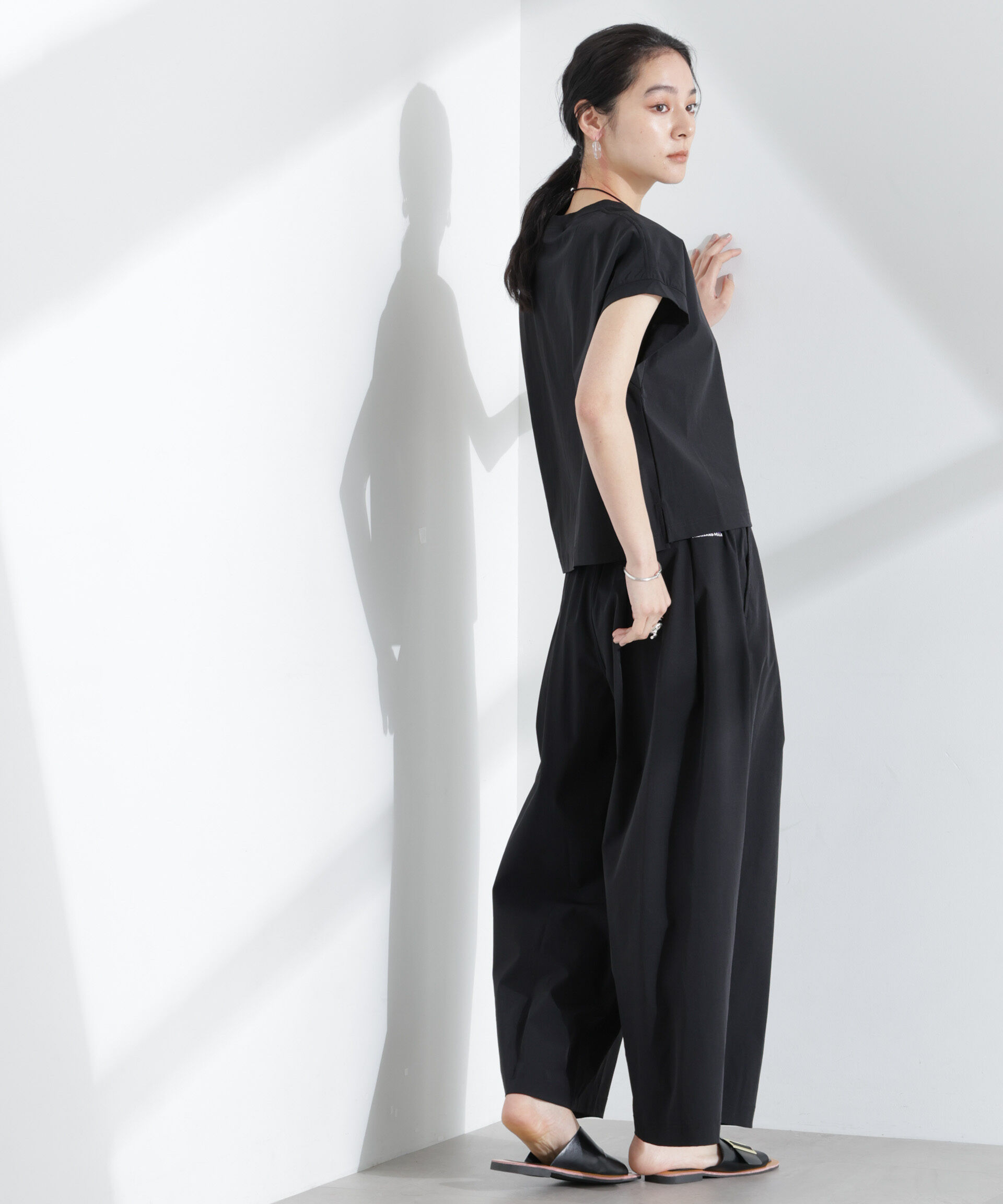 nano･universe「THOUSAND MILE/フレンチスリーブシャツ　ワイドパンツセット」|スーツ|