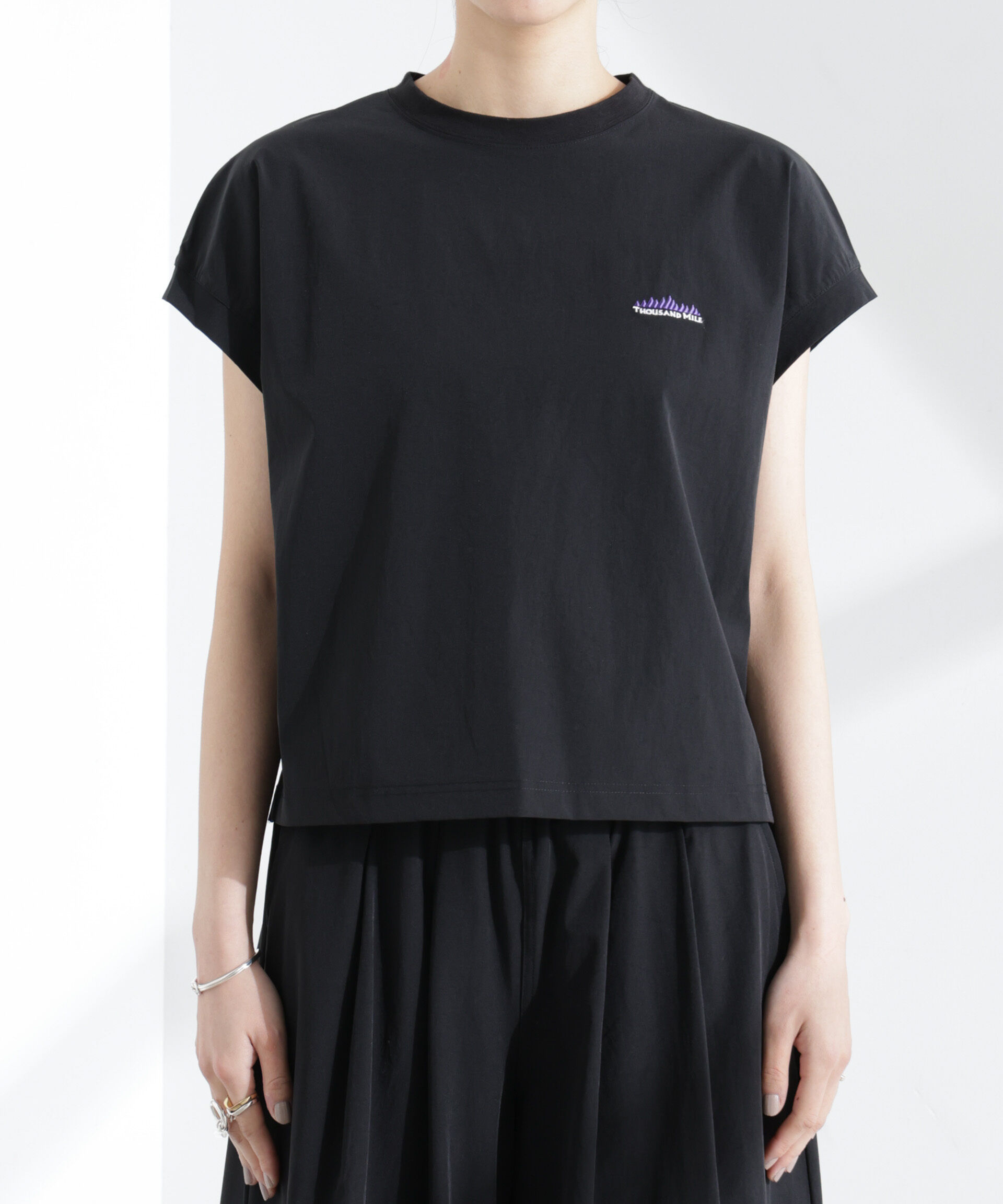 nano･universe「THOUSAND MILE/フレンチスリーブシャツ　ワイドパンツセット」|スーツ|