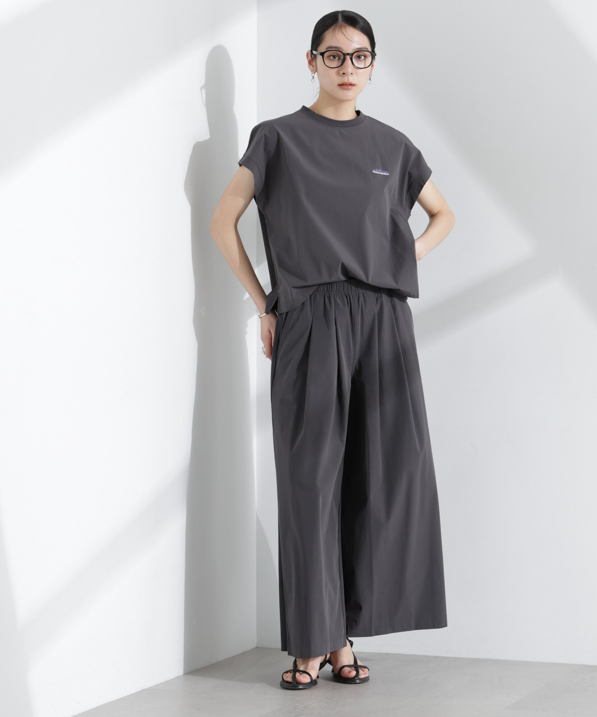 nano･universe「THOUSAND MILE/フレンチスリーブシャツ　ワイドパンツセット」|スーツ|