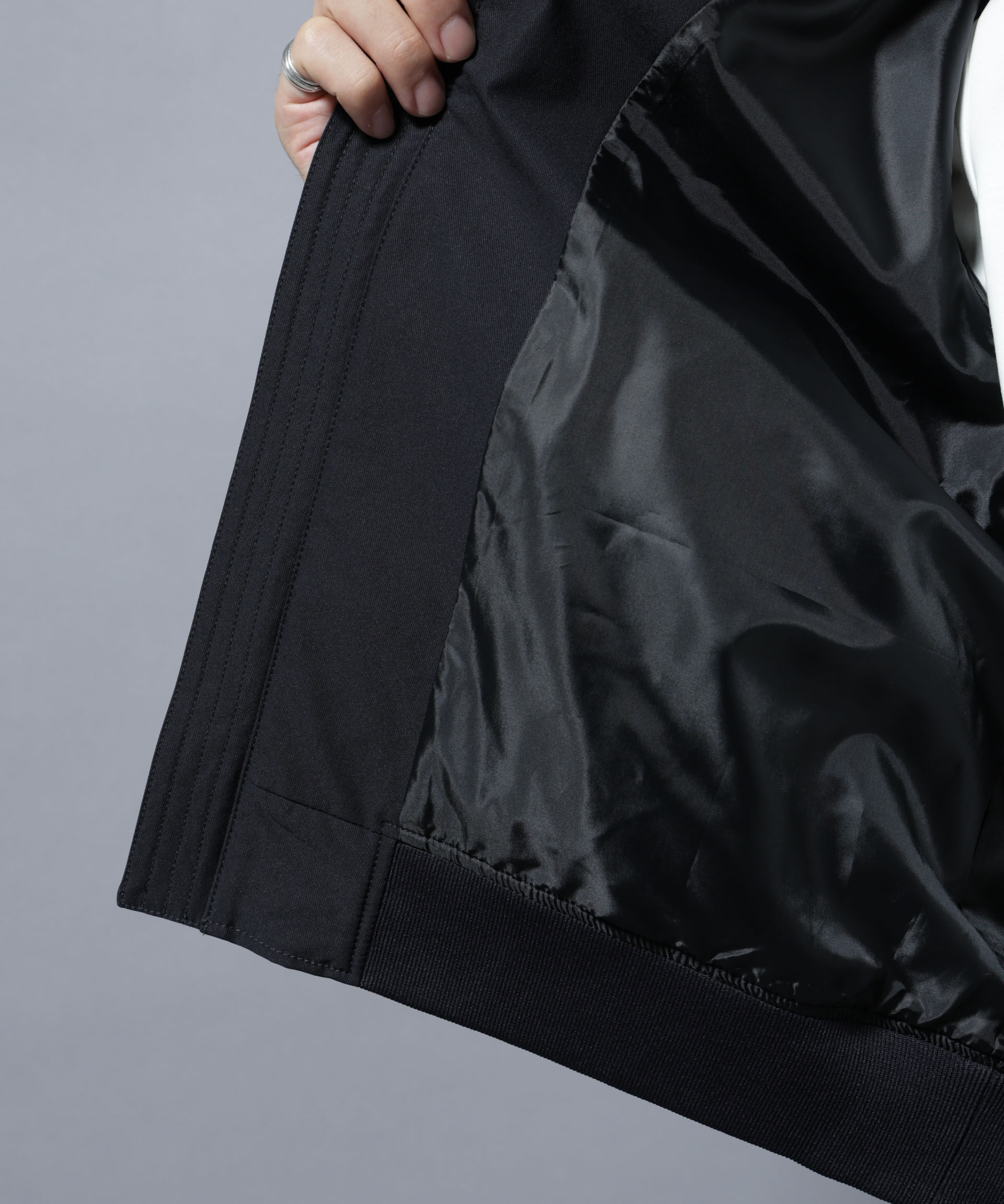 nano･universe「「N BASIC」TEXBRID(R)ツイルMA-1/撥水(セットアップ可)」|ブルゾン・スタジャン|