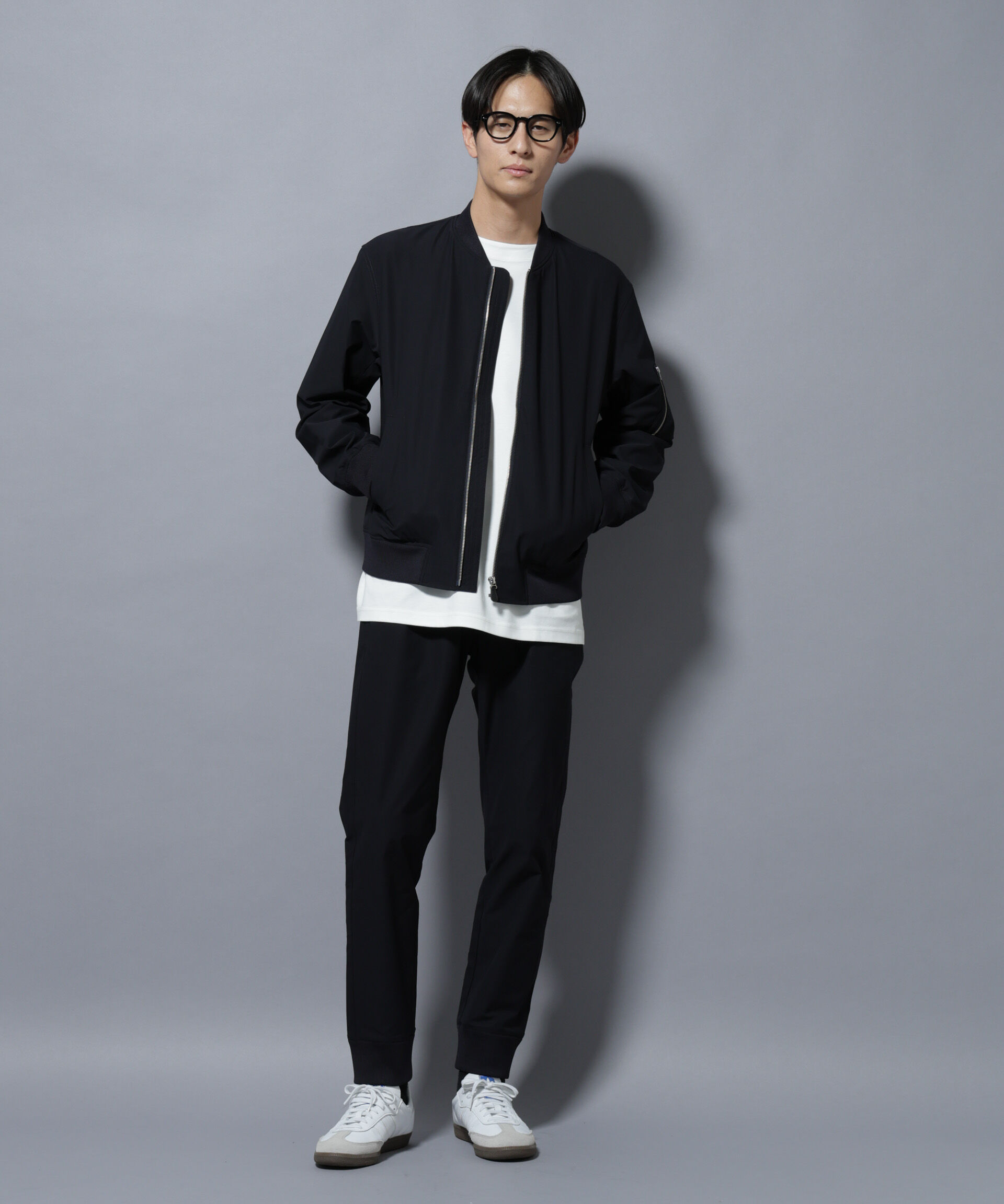 nano･universe「「N BASIC」TEXBRID(R)ツイルMA-1/撥水(セットアップ可)」|ブルゾン・スタジャン|