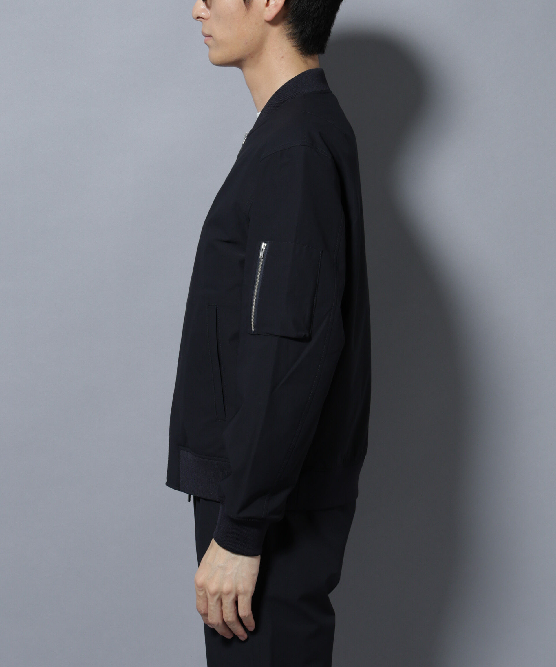 nano･universe「「N BASIC」TEXBRID(R)ツイルMA-1/撥水(セットアップ可)」|ブルゾン・スタジャン|