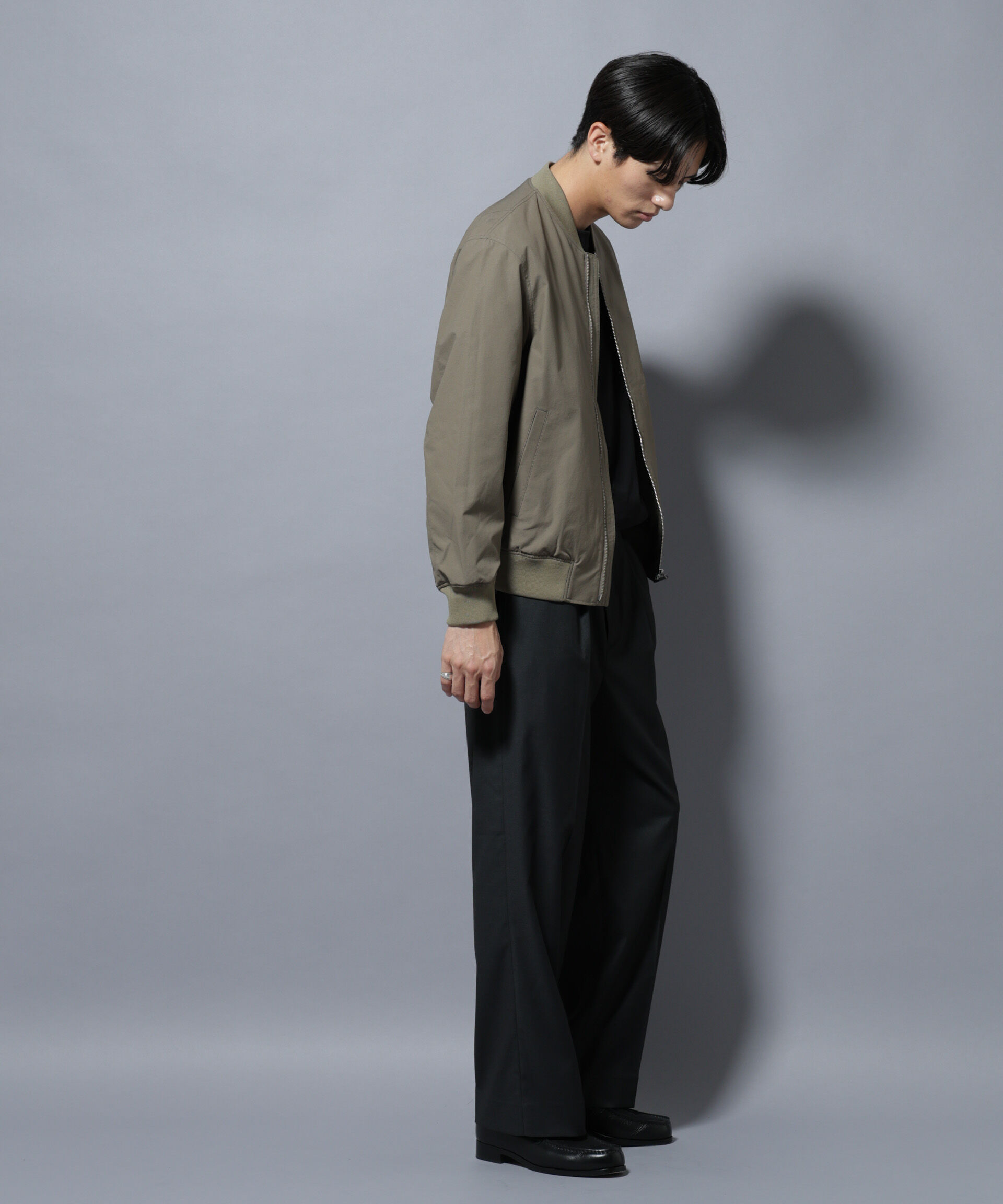 nano･universe「「N BASIC」TEXBRID(R)ツイルMA-1/撥水(セットアップ可)」|ブルゾン・スタジャン|