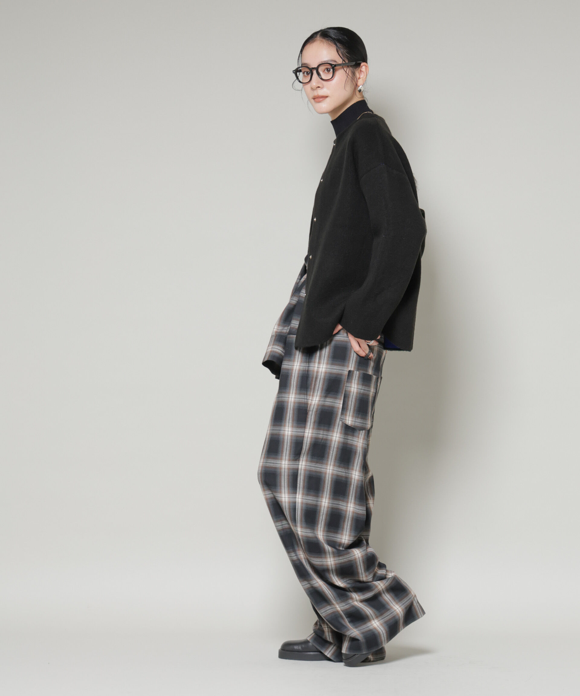 nano･universe「ダブルフェイスニットカーディガン」|ニット・セーター|