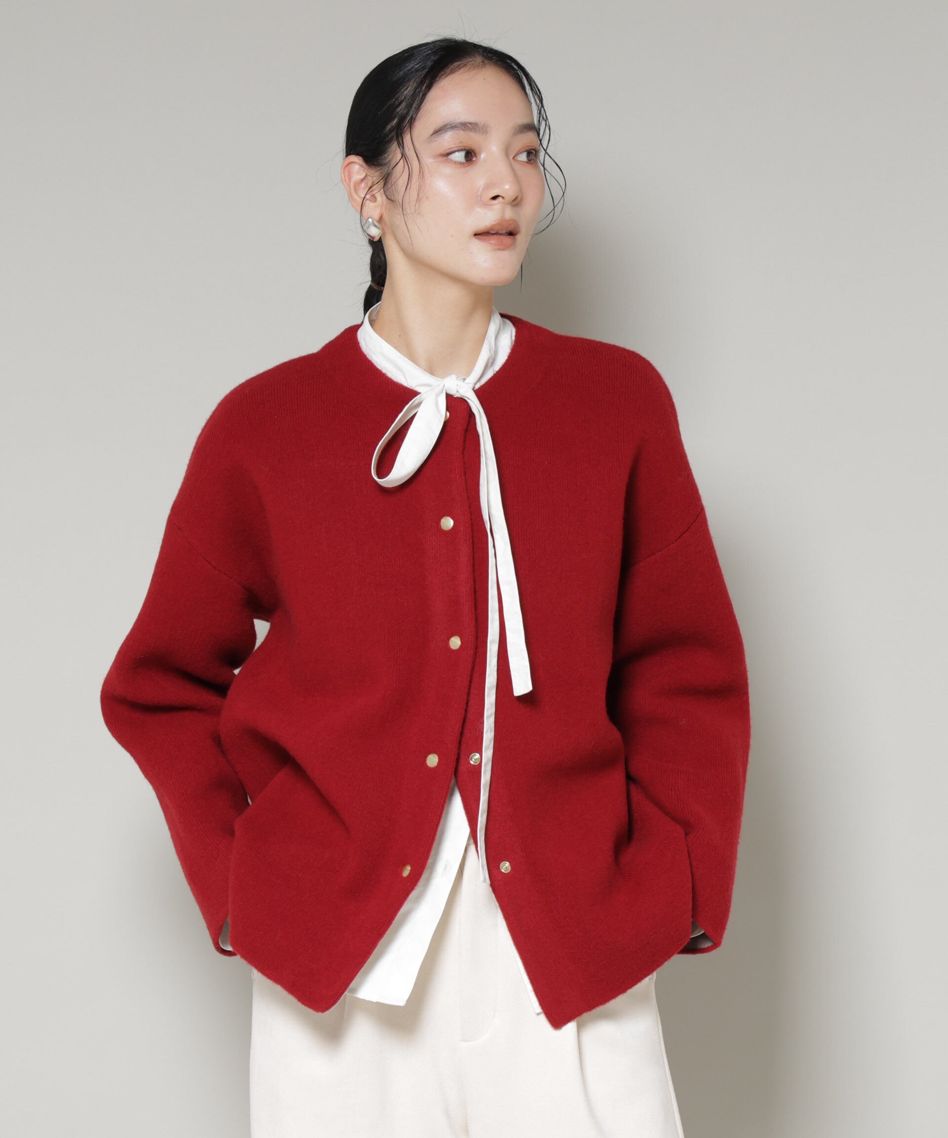 nano･universe「ダブルフェイスニットカーディガン」|ニット・セーター|