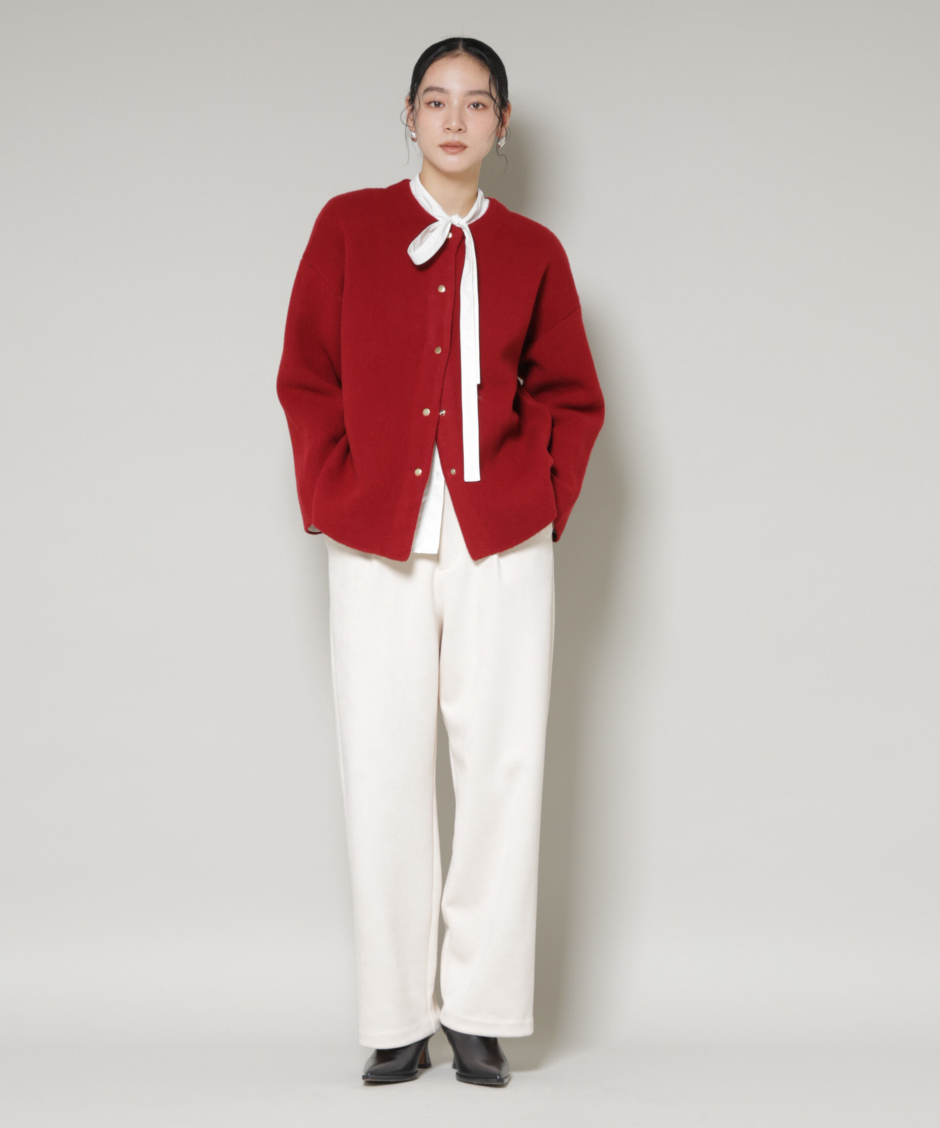 nano･universe「ダブルフェイスニットカーディガン」|ニット・セーター|