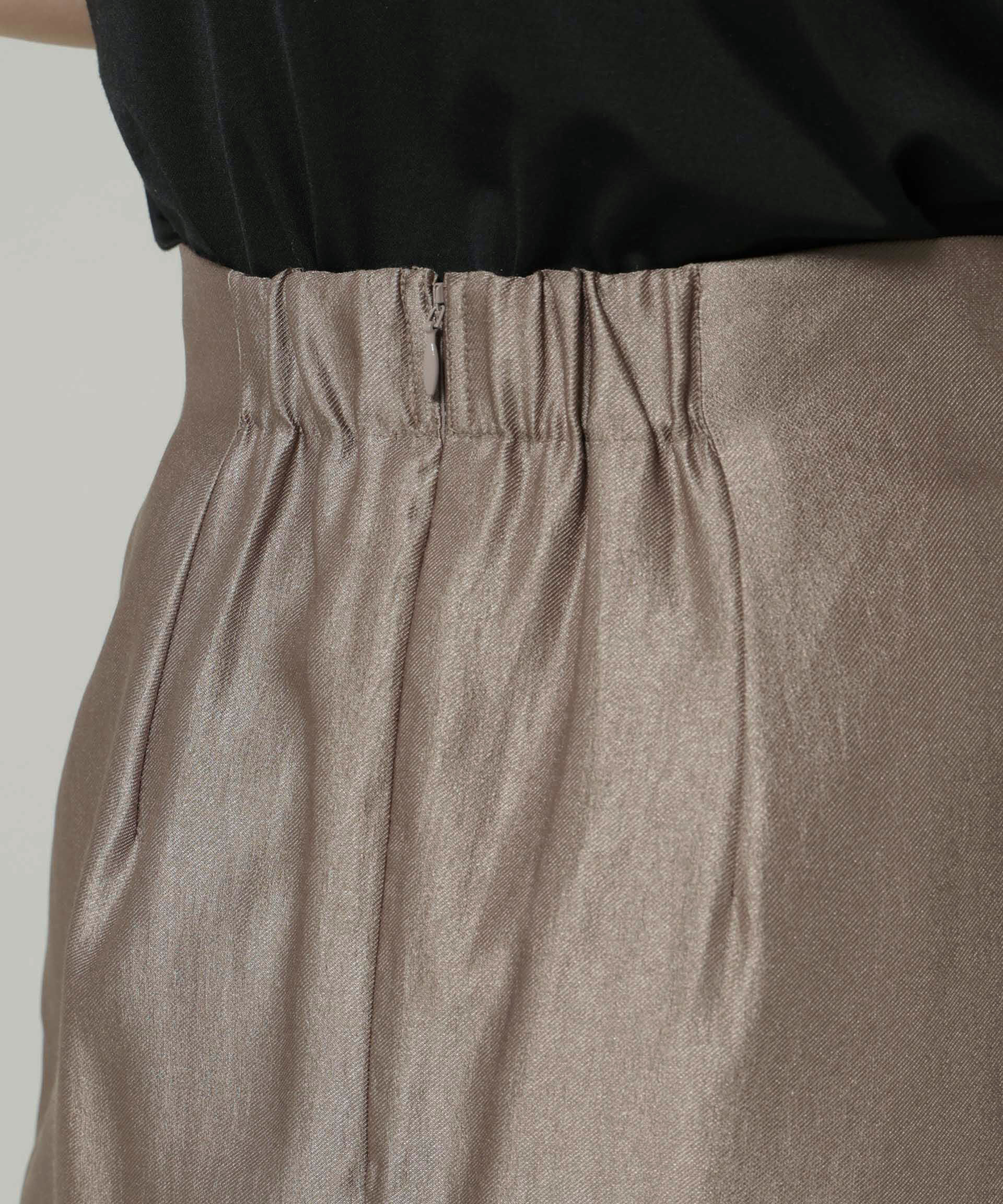 nano･universe「ブライトツイルサテンタイトスカート」|スカート|