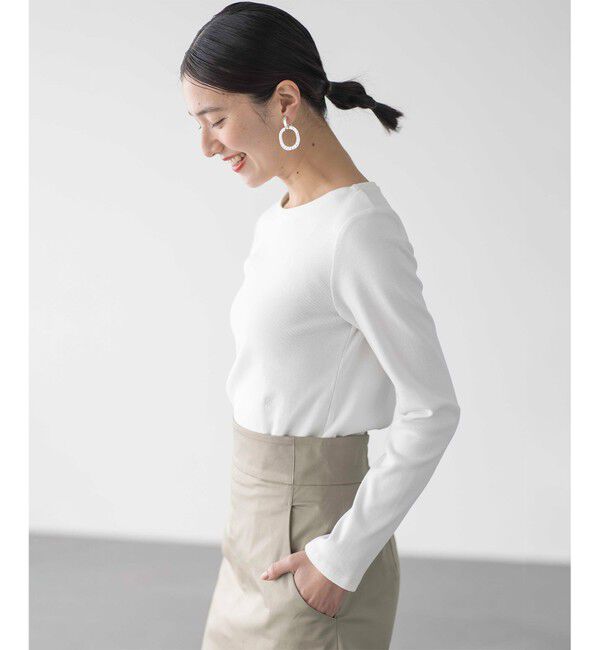 組曲「【ストレッチ・長袖】コットンフライス バスクTシャツ」|Tシャツ・カットソー|