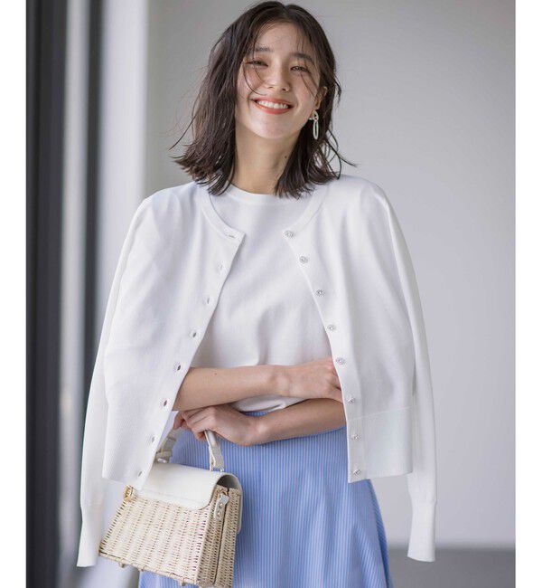 組曲「【UVケア・接触冷感】MINA ニットカーディガン」|カーディガン|ﾊﾟｰﾙﾎﾜ