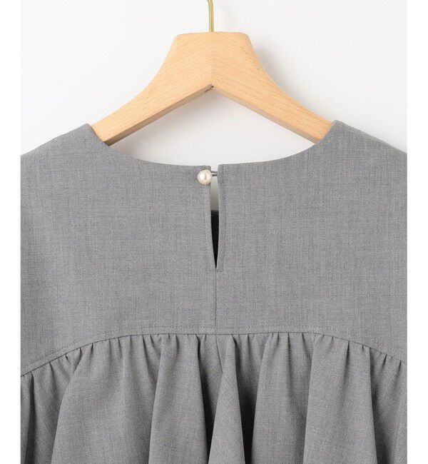 組曲「【KUMIKYOKU NAVY】ウーステッドライククロス フリルブラウス」|シャツ・ブラウス|