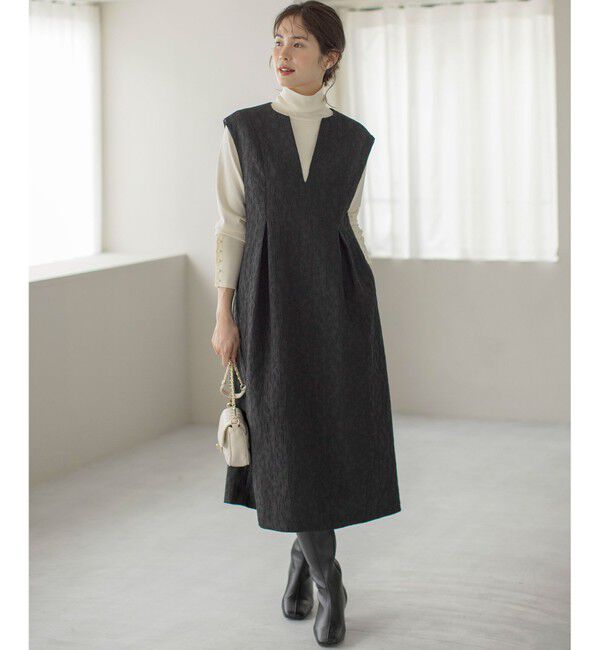 組曲「フラワーラメジャカード ジャンパースカート」|ジャンパースカート|