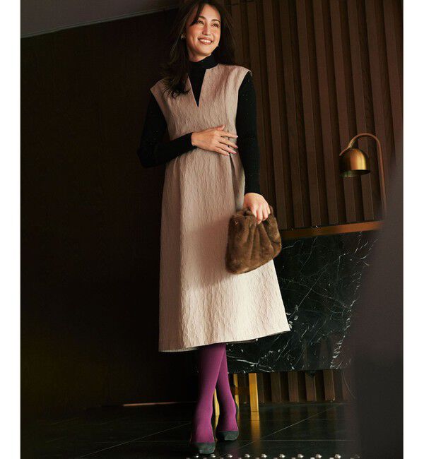 組曲「フラワーラメジャカード ジャンパースカート」|ジャンパースカート|