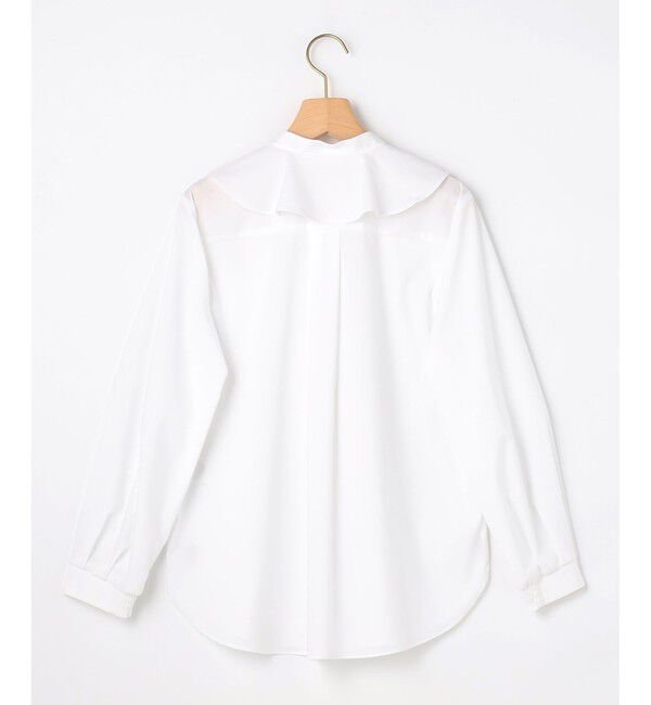 組曲「【KUMIKYOKU NAVY】コットンタッチシャーティングラッフルフレア ブラウス」|シャツ・ブラウス|