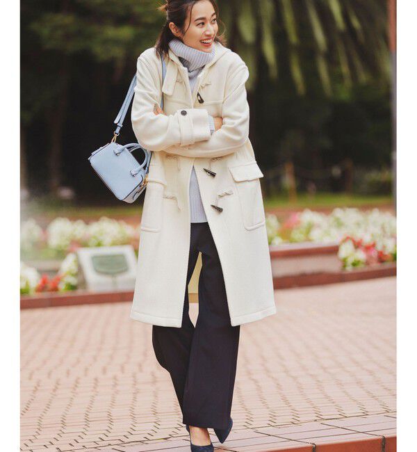 自由区「【裏起毛/撥水加工】TRギャバ ワイドクロップドパンツ」|その他|ネイビー系