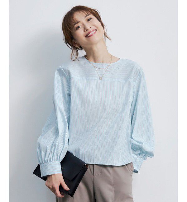 自由区「【洗える】SOMELOSクロップド丈 ブラウス」|シャツ・ブラウス|ｻｯｸｽｽﾄ