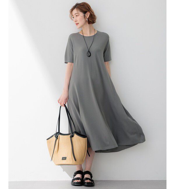 23区「【洗える】レーヨンポリエステルストレッチ フレア ワンピース」|ワンピース|