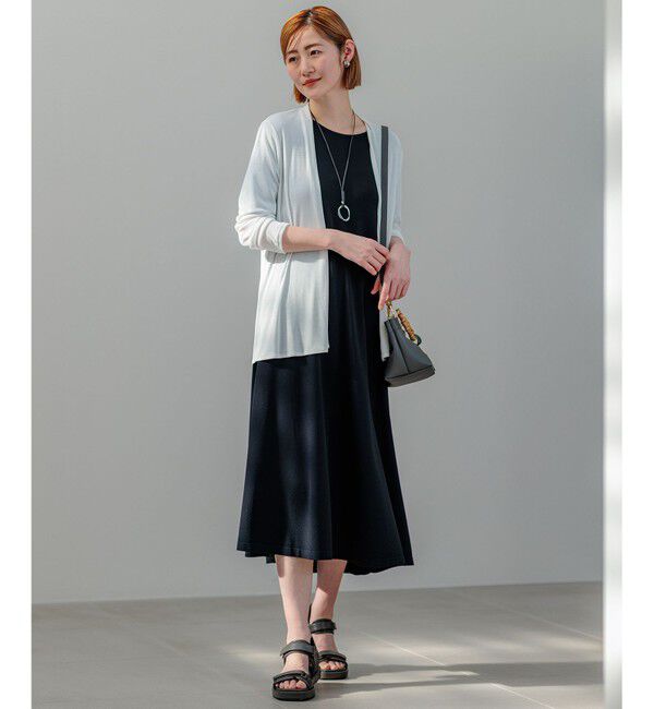 23区「【洗える】レーヨンポリエステルストレッチ フレア ワンピース」|ワンピース|