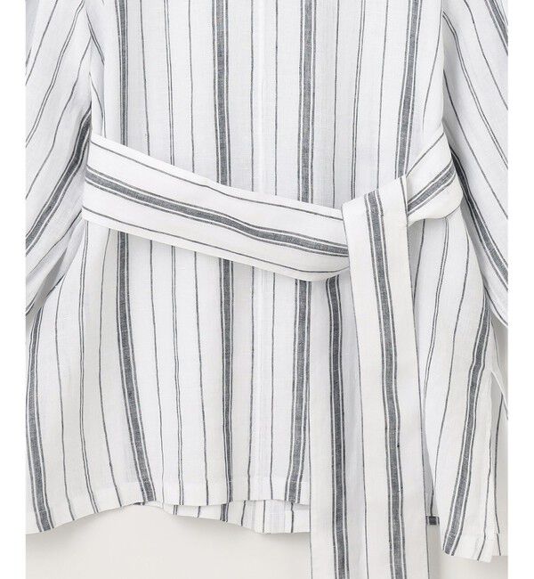 23区「【洗える】LIBECO ベルト付き ブラウス」|シャツ・ブラウス|