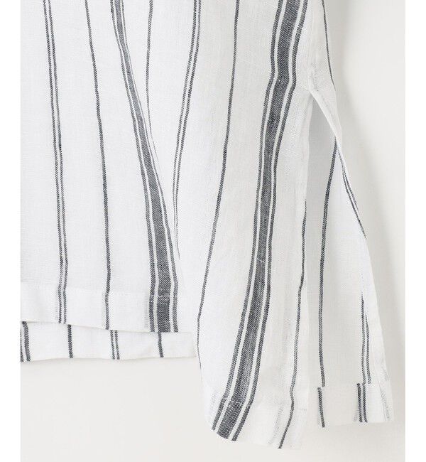 23区「【洗える】LIBECO ベルト付き ブラウス」|シャツ・ブラウス|