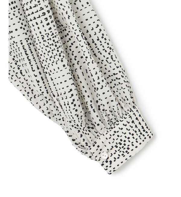 23区「【洗える】モノクロトーンプリント ブラウス」|シャツ・ブラウス|