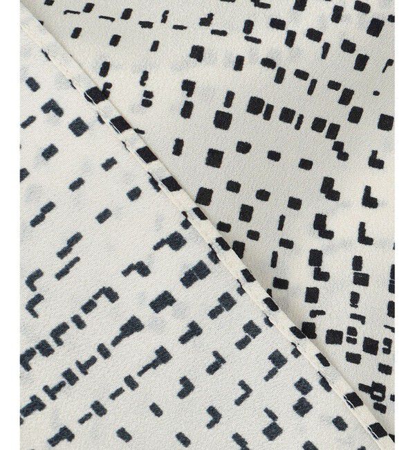 23区「【洗える】モノクロトーンプリント ブラウス」|シャツ・ブラウス|