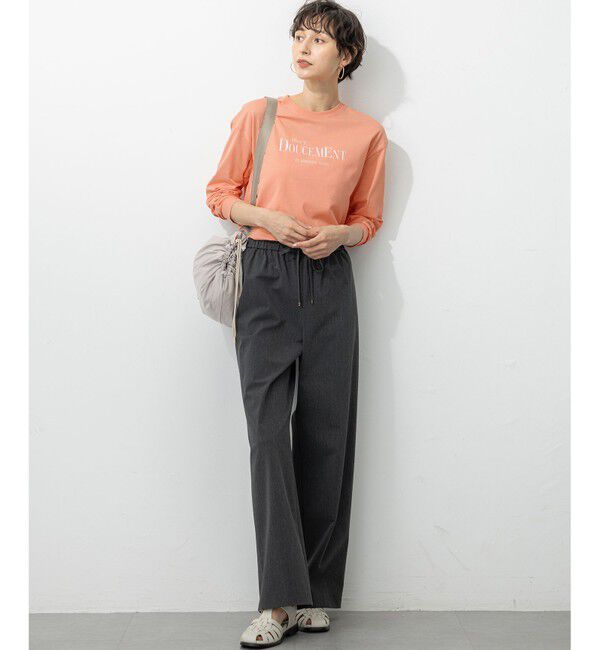 23区「【洗える】ロゴプリント コットン Tシャツ」|Tシャツ・カットソー|