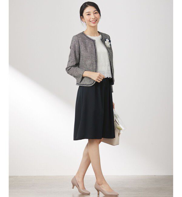 any SiS「【洗える】レースコンビバックサテン ワンピース」|ワンピース|