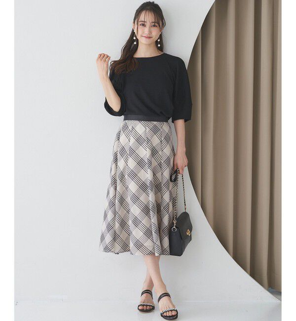 any SiS「【洗える】ツートーンシアーチェック スカート」|スカート|