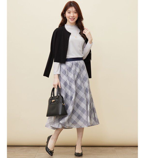 any SiS「【洗える】ツートーンシアーチェック スカート」|スカート|