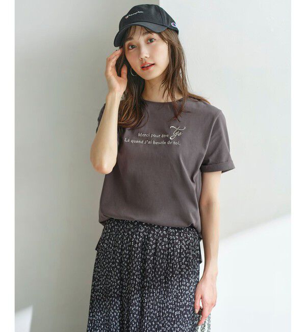 ANY SIS「ロゴ刺繍 Tシャツ」|Tシャツ・カットソー|スレート
