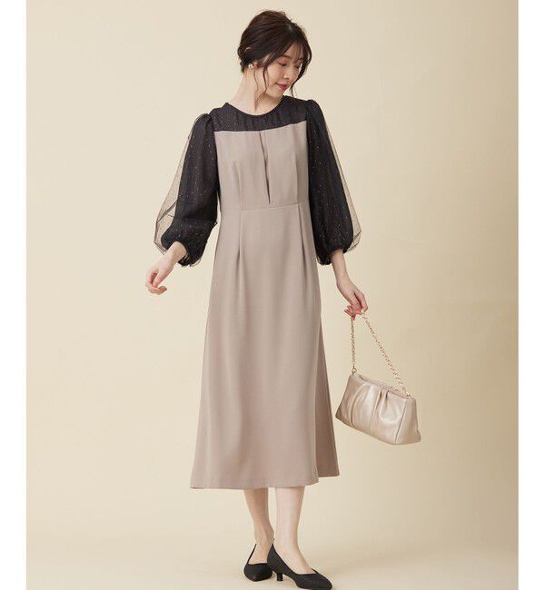 any SiS「【Lily Calin】シャイニードットコンビ ドレス」|ドレス|ｼｬﾝﾊﾟﾝ&times;