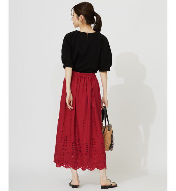 ANY SIS「【洗える】カットワークエンブロイダリー スカート」|スカート|