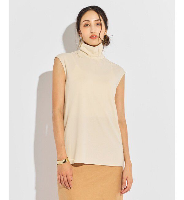 BEIGE,「MELLE / ハイネックトップス」|Tシャツ・カットソー|Ecru