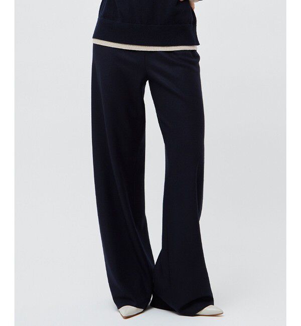 BEIGE,「【25AWより価格変更&rArr;社販へ】MONTAIGNE / ウエストゴムウールワイドパンツ」|その他|Navy
