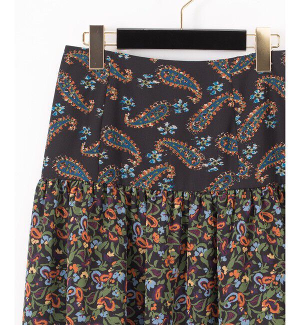 GRACE CONTINENTAL「ペイズリーコンビスカート」|スカート|