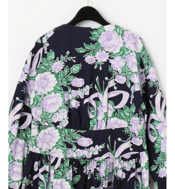  「ブーケプリントロングワンピース」|ワンピース|