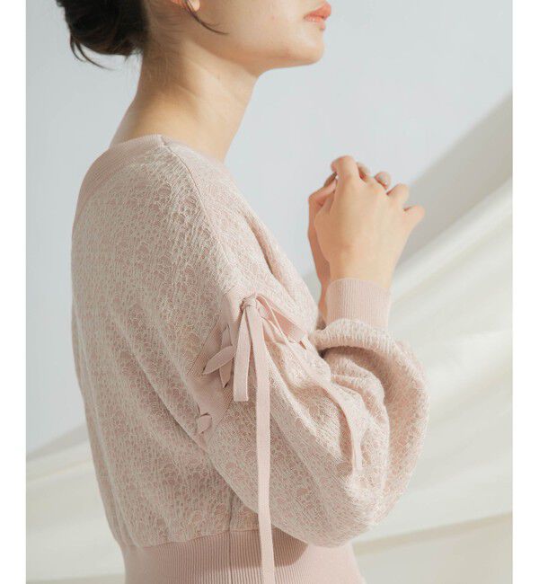 GRACE CONTINENTAL「レーシーニットワンピース」|ワンピース|