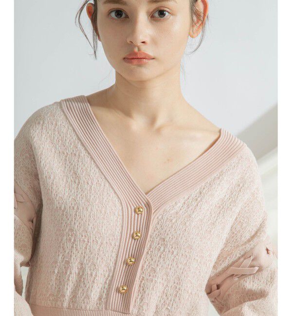 GRACE CONTINENTAL「レーシーニットワンピース」|ワンピース|