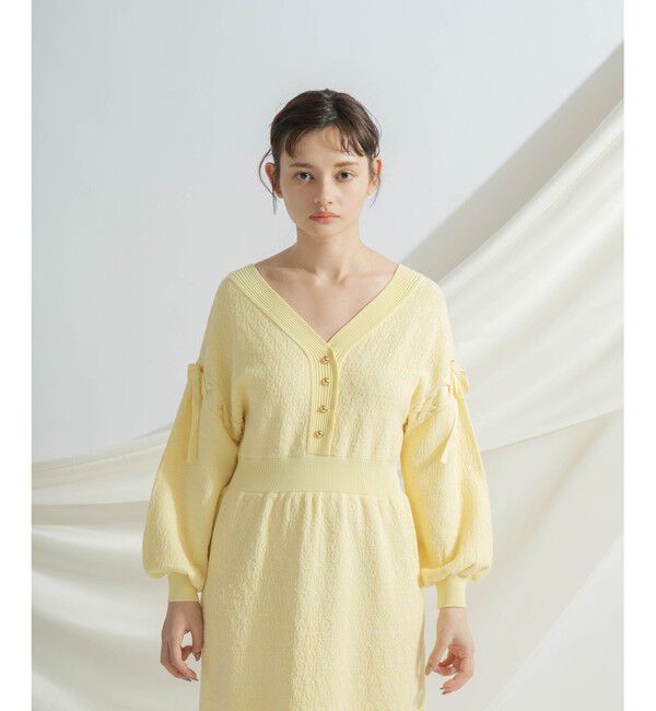 GRACE CONTINENTAL「レーシーニットワンピース」|ワンピース|