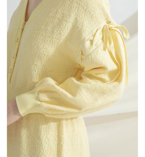 GRACE CONTINENTAL「レーシーニットワンピース」|ワンピース|